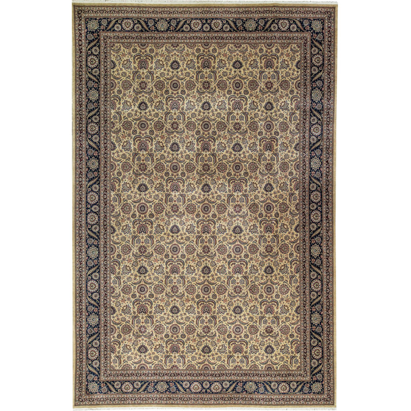 Manchuria Wool Southwestern Area Rug in Beige/Black
