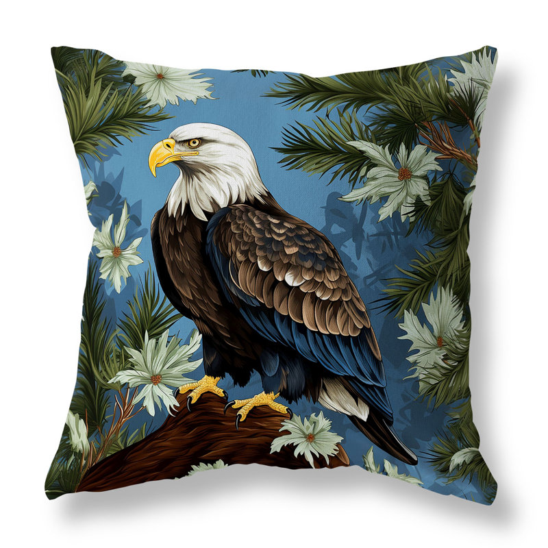 Coussin Eagle's Eden, H 16 po x l 16 po, Broadcloth