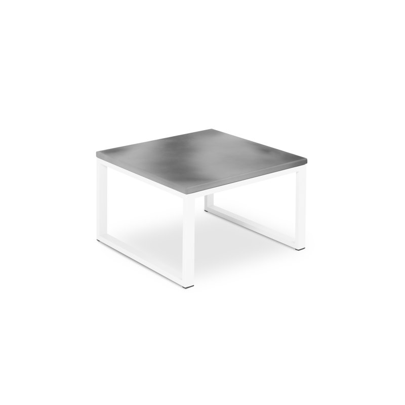 Palantoni Rectangular Metal Outdoor Coffee Table , cm W cm D, White, 36cm H x 60cm W x 60cm D