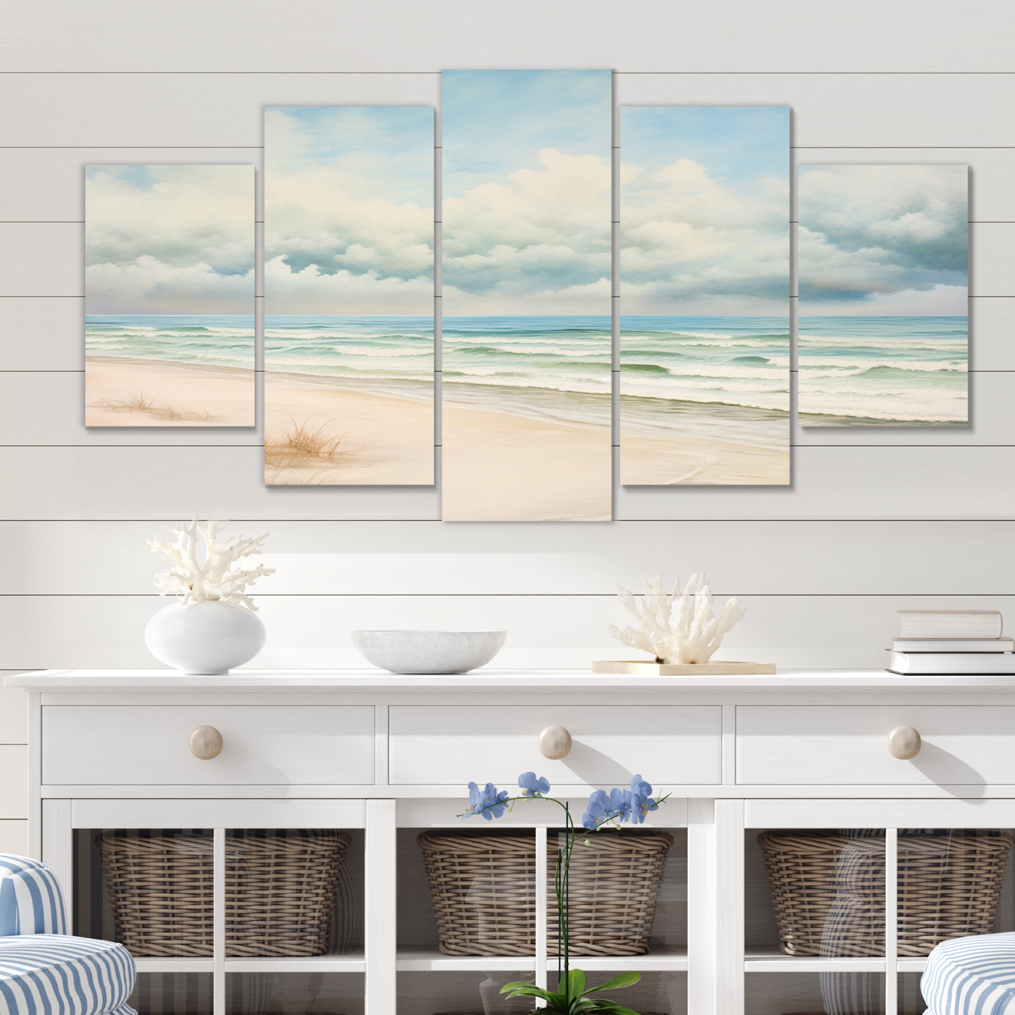 Design Art Beach Photo Coastal Tranquility II - Nautical & Beach Metal ...