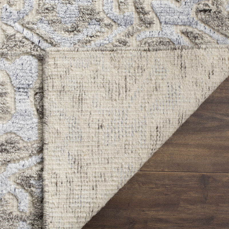 Tapis oriental en laine et viscose noués à la main Wyrick, Rectangle 6 pi x 9 pi