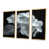 Toile avec cadre flottant or