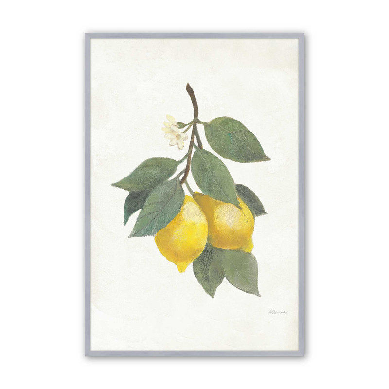 «Lemon Harvest I», Cadre en chrome poli, H 15,25 po x l 15,25 po