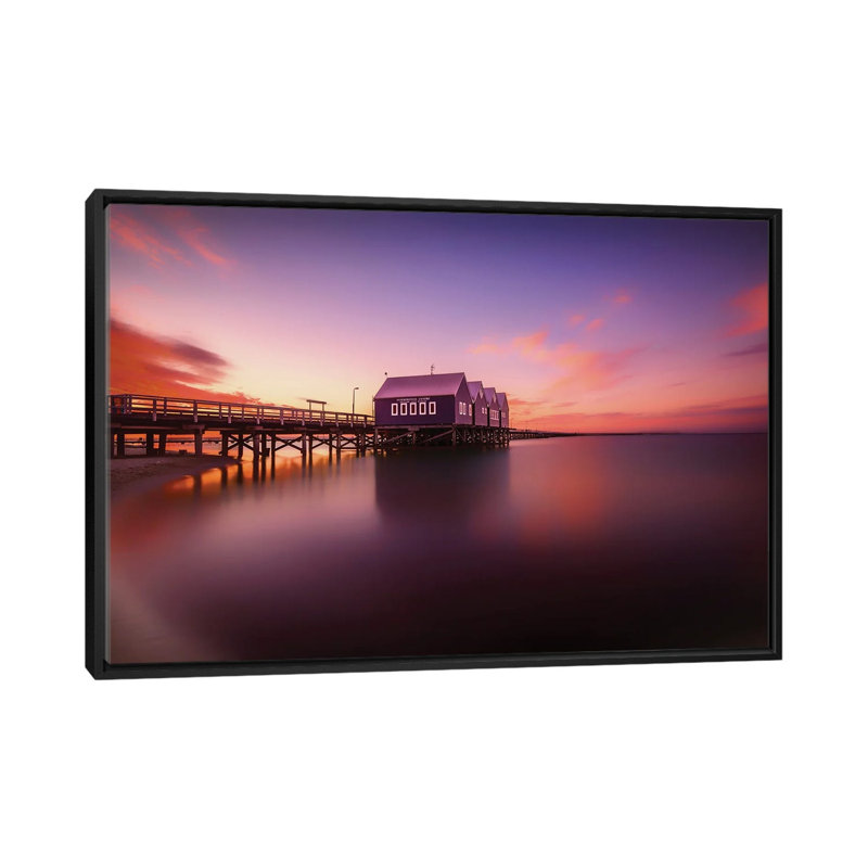 Busselton Sunset by Despird Zhang - Floater Frame Print on Canvas