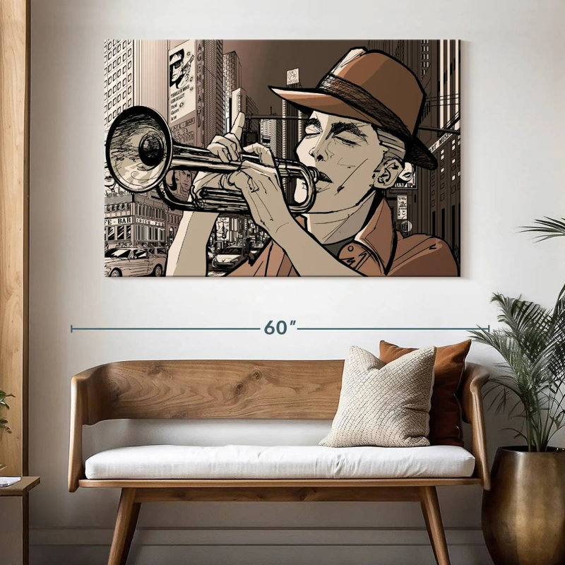 Abarca New York Trumpeter, H 34 po x l 51 po