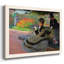 Camille Monet sur un banc de jardin, reproduction d'art sur toile-96278728-96278731