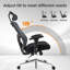 Fauteuil de bureau ergonomique à dossier haut avec appui-tête réglable