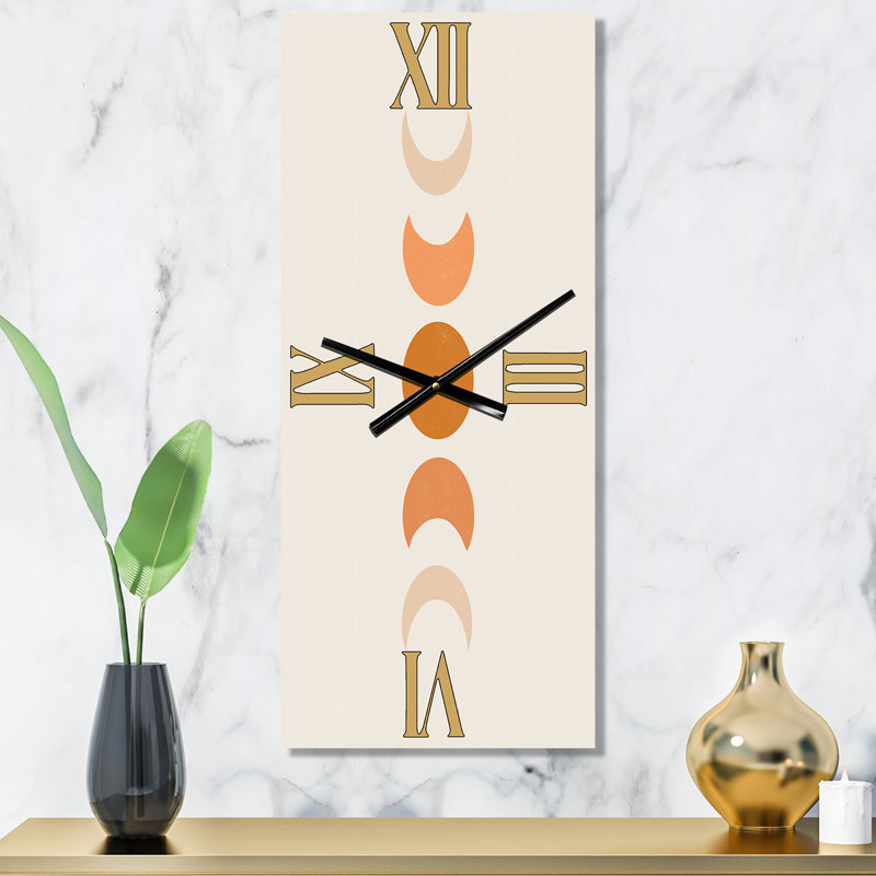 Minimalist Moon Phases - Horloge murale moderne, Grand