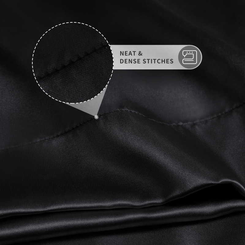 Andrius Satin Envelope Pillowcase, Black