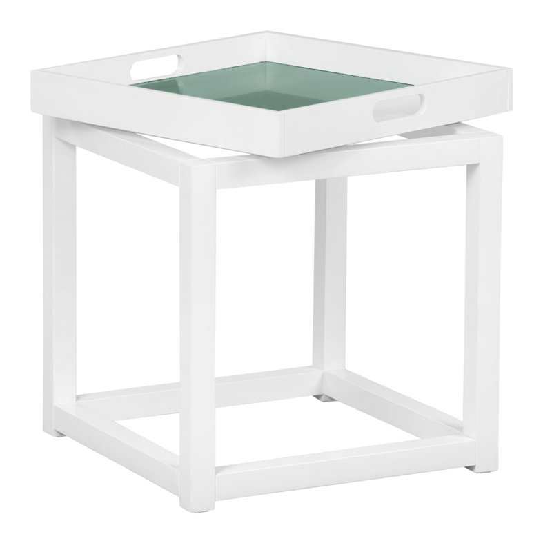 Tray Top End Table, Green