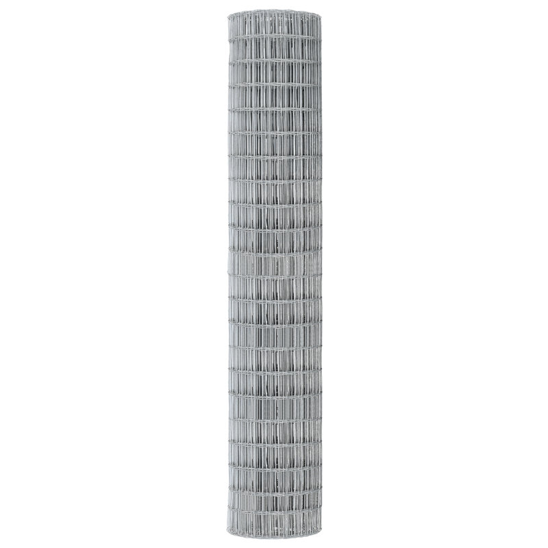 Galvanized Steel Border Fencing, Grey, 160 x 1000 x 0.2 cm