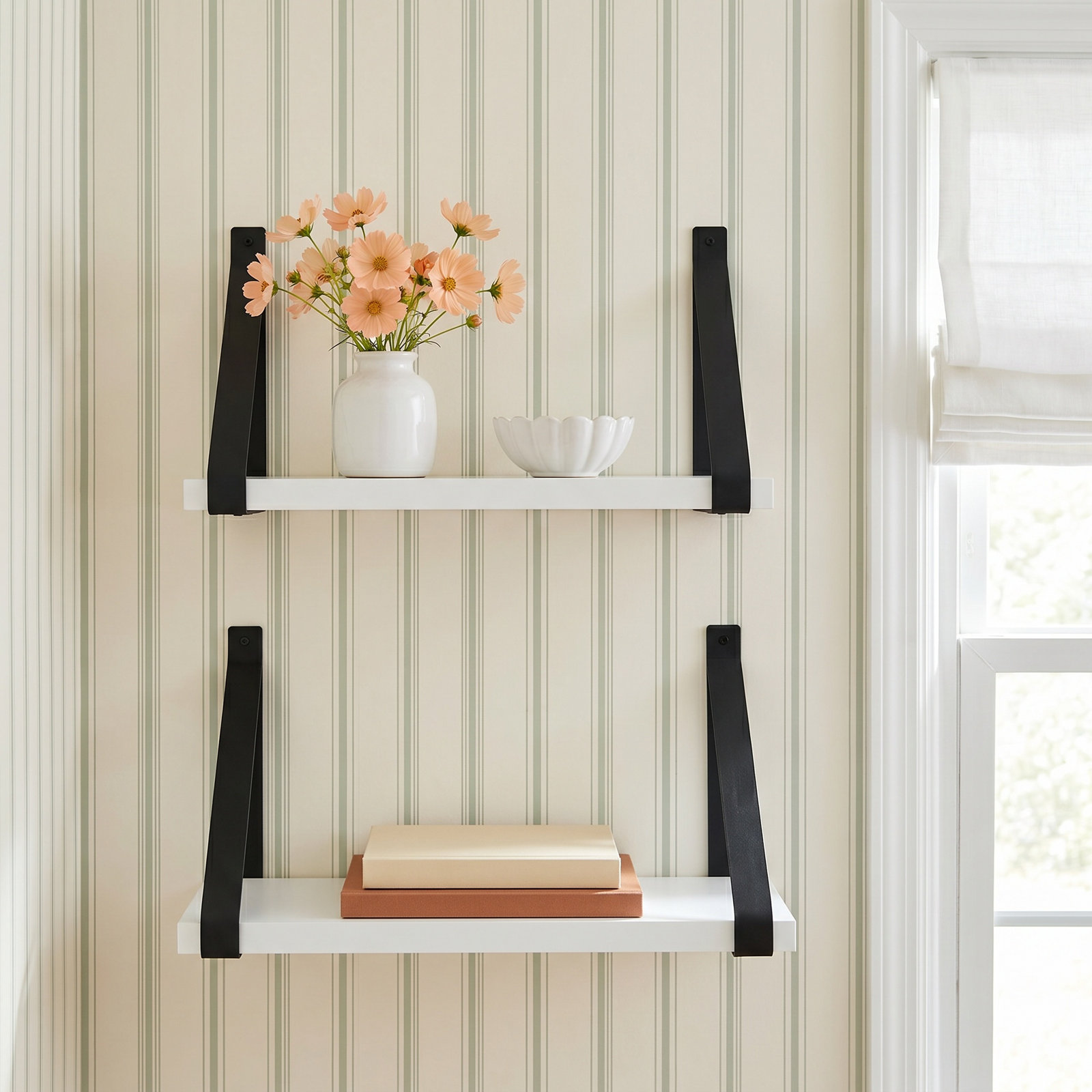 Glenbrook 2 Piece Solid Wood Accent Shelf, White