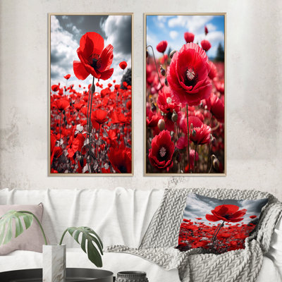 Symphonie écarlate «Flower Field» - 2 pièces