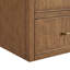 Meuble-lavabo double mural Isola WM 72 po, fini noyer grillé, comptoir en quartz blanc, lavabos carrés encastrés (1 trou), garniture en bronze satiné-134531635-134531637
