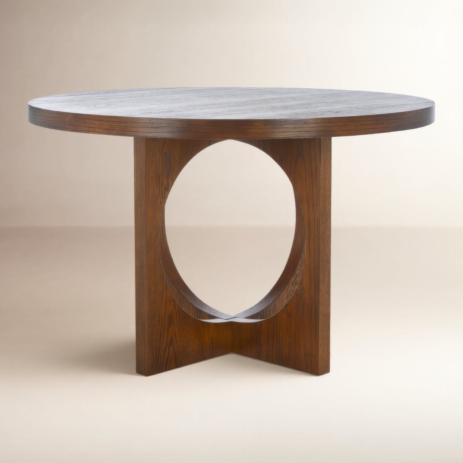 Vischer 47'' Round Dining Table, Medium Oak