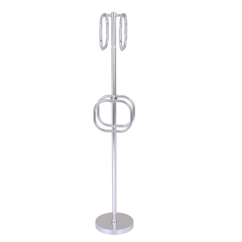 Porte-serviettes sur pied Gober, Chrome satiné
