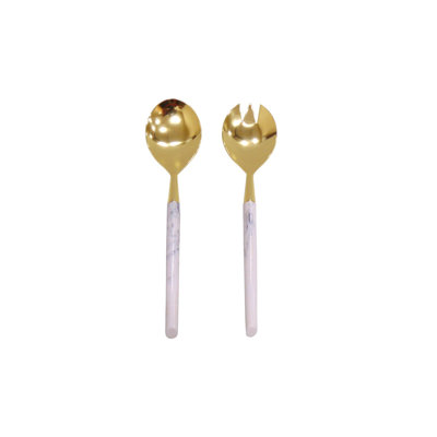 Gold Salad Server Set, 10.6"L