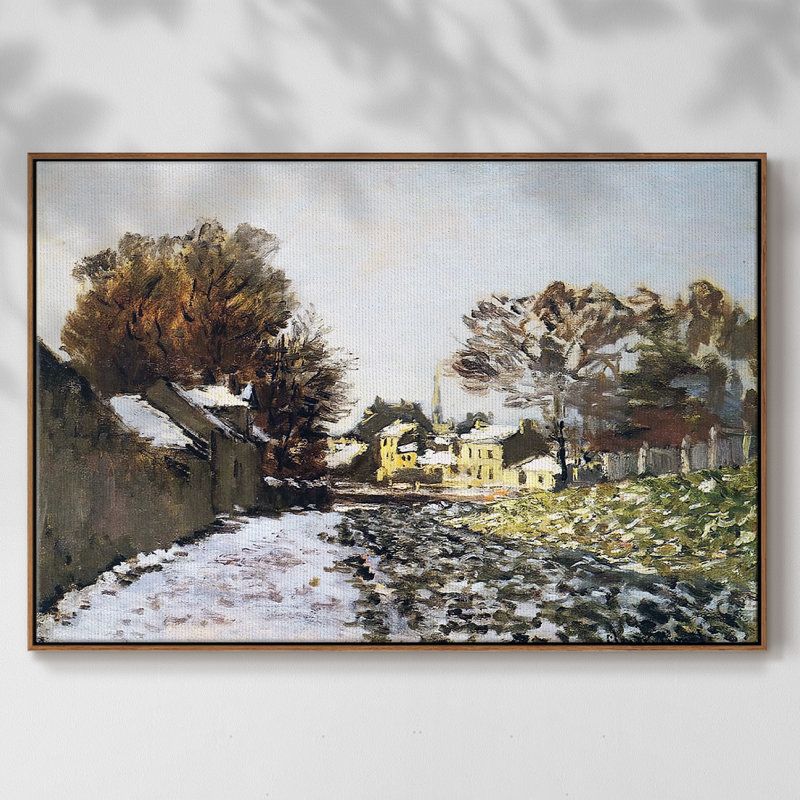 " Snow At Argenteuil, 1874 ", Noyer, H 27 po x l 41 po x P 2 po