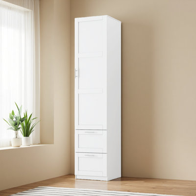Standard Kitchen Pantry,Tall Cabinet,Freestanding Cabinet With One Door And Two Drawers For Kitchen, Dining Room