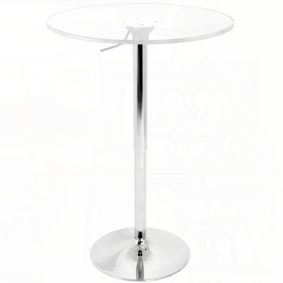 Clear Adjustable Bar Table with Acrylic Top