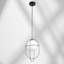 Kiryazov 1 - Light Black Cage Style Glass Globe Opal Pendant