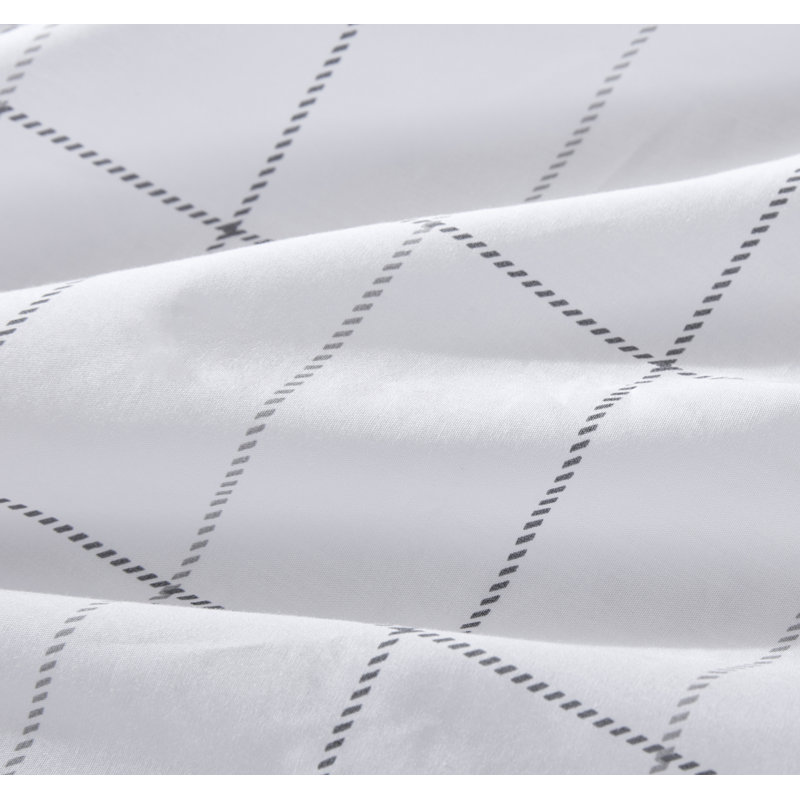 Ensemble de draps en polyester Shasta Lake, Ensemble de draps pour lit simple avec 1 taie d'or, Plaid du Nord