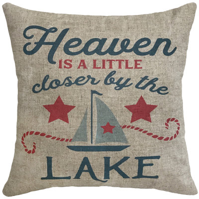  Lake House Linen Throw Pillow