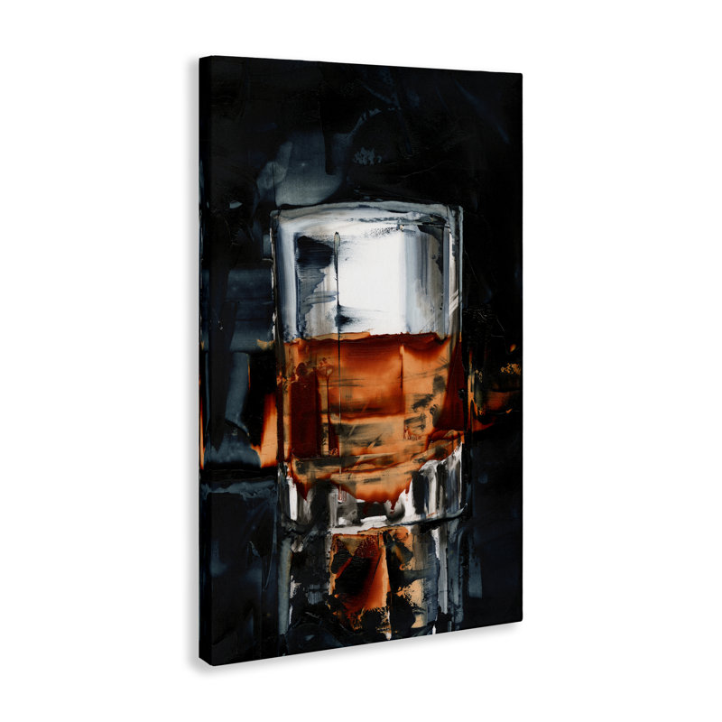  Art mural sur toile Whiskey On Rocks par Ethan Harper, H 24 po x l 16 po