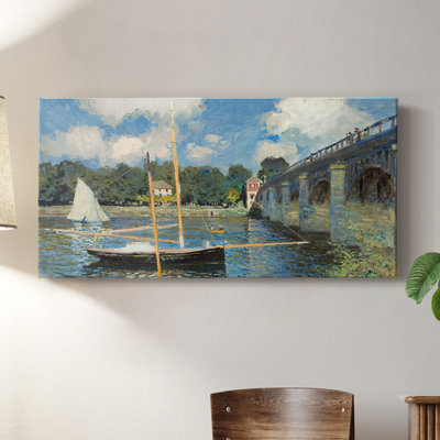 Le pont à Argenteuil - Toile tendue avec châssis - Prêt à être accroché