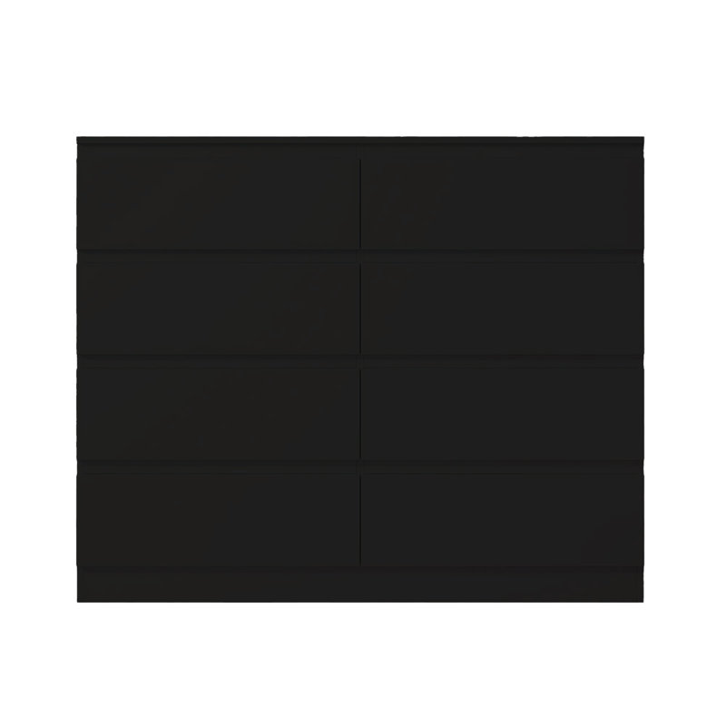 Carlton 8 Drawer 120Cm W Double Dresser, Matt Black
