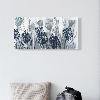«Indigo Field», reproduction de peinture acrylique sur toile tendue