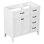 Meuble-lavabo 36 po sans lavabo, base d'armoire seulement, armoire de salle de bain avec tiroirs, structure solide et panneau de fibres à densité moyenne, blanc