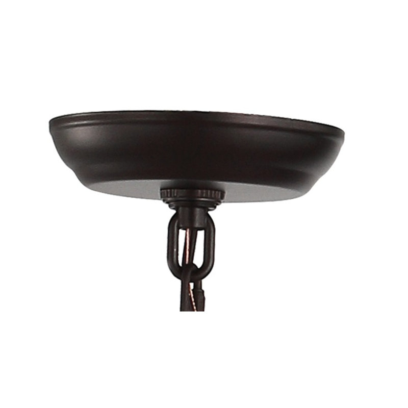 Luminaire suspendu géométrique à 8 lumières Joree, Bronze frotté à l'huile