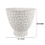 Pot décoratif en forme de bol, céramique blanche martelée 12 po