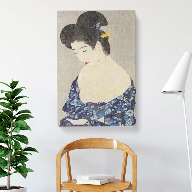 Woman In Blue by Ito Shinsui - Wrapped Canvas, 50cm H x 35cm W x 3cm D