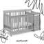 Lit de bébé convertible et table à langer 5-en-1 Portofino-51006156