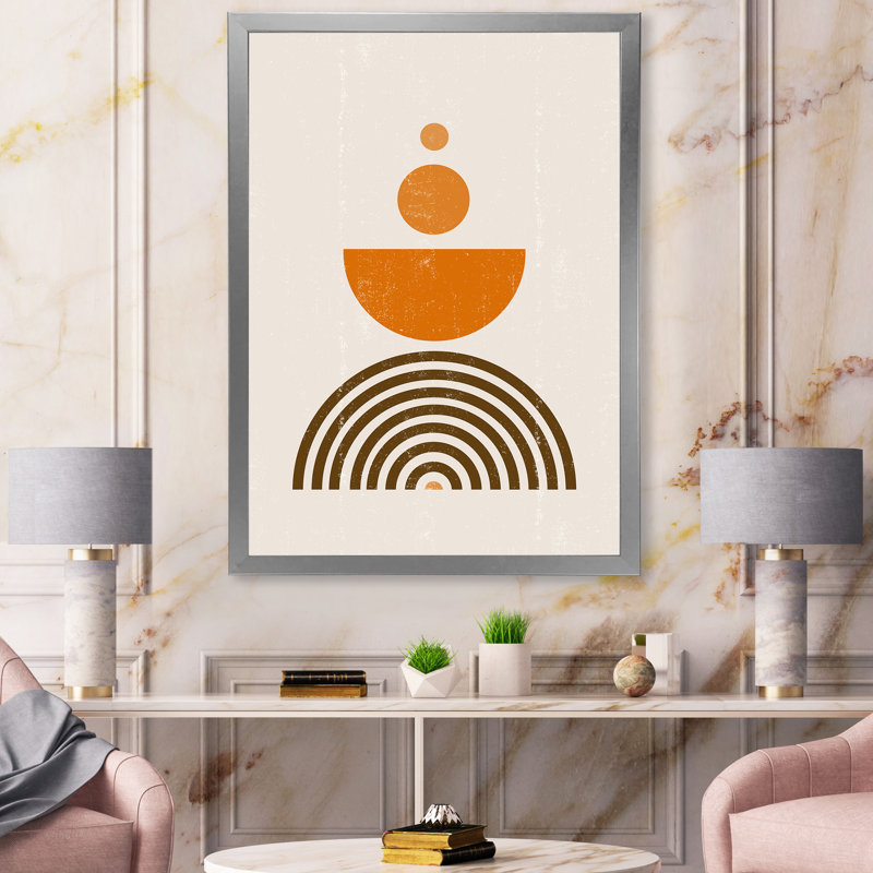 «Abstract Rainbow Sun and Moon in Earth Tones V», photographie sur toile à cadre flottant, H 32 po x l 16 po x P 1 po