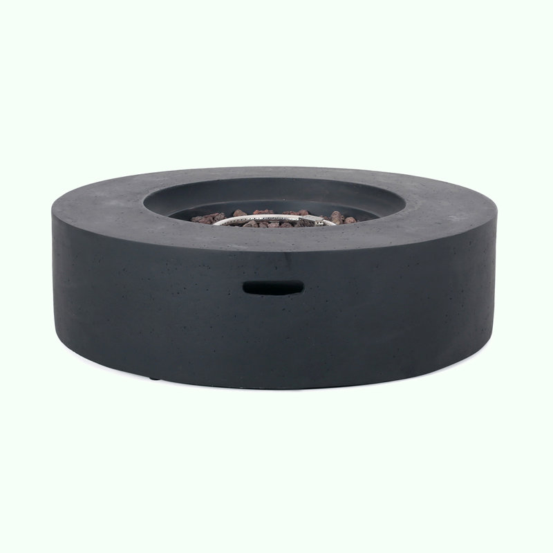32" Patio 40,000 BTU Round Iron Propane Fire Pit,, Dark Gray