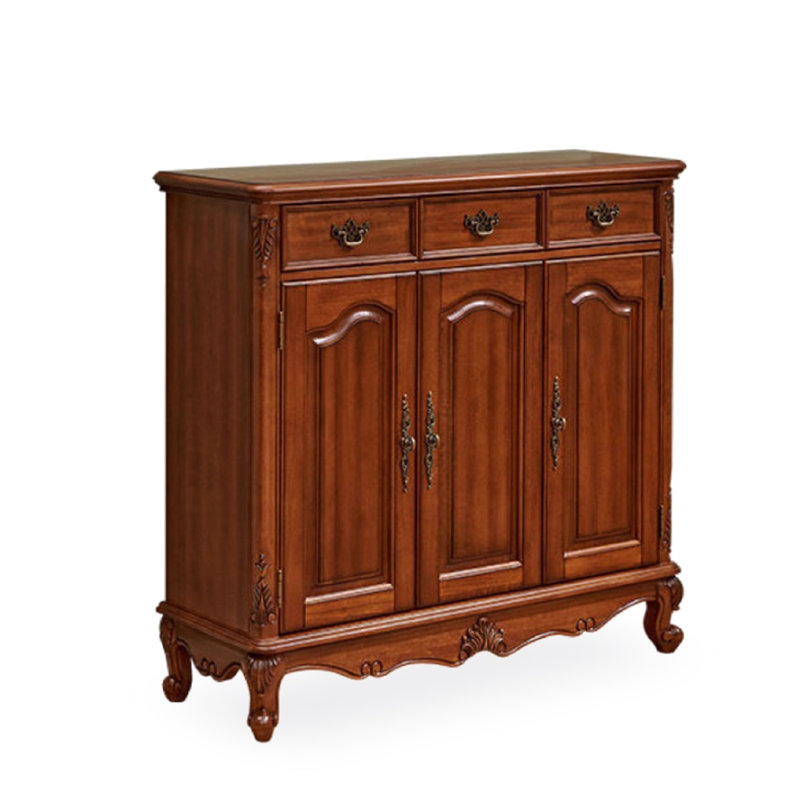 Walnut Solid Wood Shoe Storage Bench, 43.31" H x 32.05" W x 15.75" D