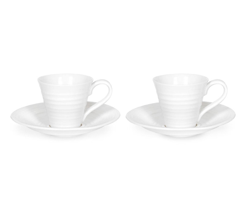 Sophie Conran, White - Espresso Cups & Saucers