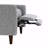 Manual With Recliner Function High Back Channel Detail Tapered Legs Leathered Upholstery Gray Finish Primary Living Room-1354057628