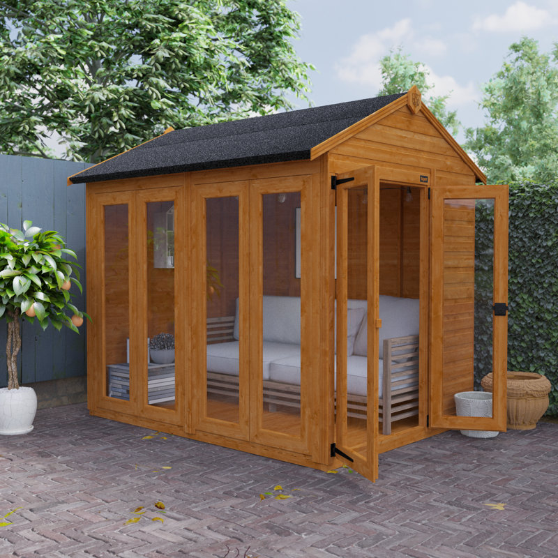 8x6w TigerFlex® Shiplap Apex Full Pane Summerhouse