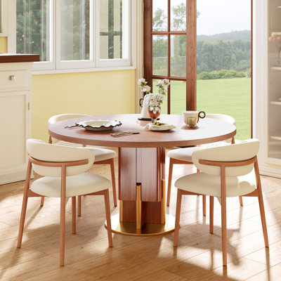 Ensemble de salle à manger 4 pièces 4 pièces avec table en bois massif 59 po