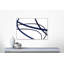 «Brush in Motion - Indigo II - Floater Frame», reproduction d'art sur toile-46824372-46824375