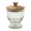 Set of decorative glass jars with glass beads