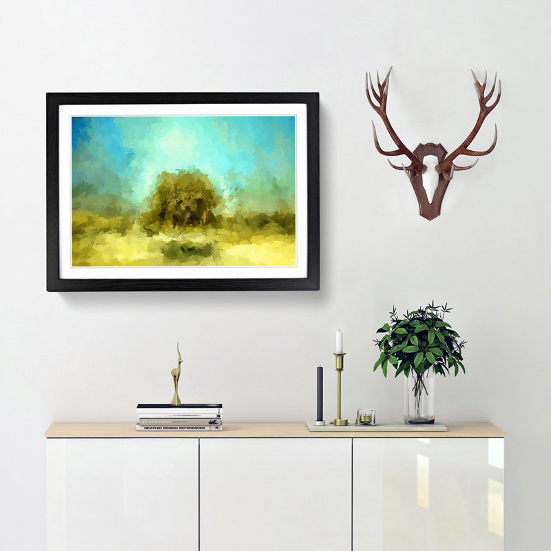 Abstract Tree in Abstract - Picture Frame Graphic Art Print, 36cm H x 48cm W x 2cm D, Black Framed