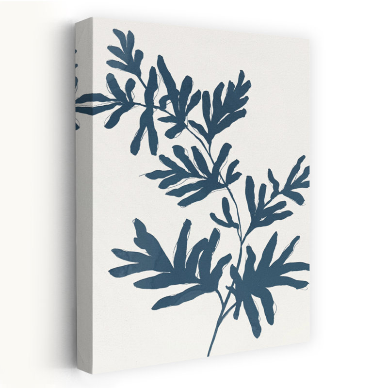 Blue Twig Ii Floral and Botanical Nature Contemporary Illustration Minimalist Art Contemporary; Minimaliste