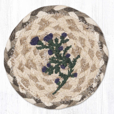  Thistle & Vine Printed Coaster 5" H Rustic Farmhouse Style