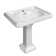 Whitehaus Collection 29" Traditional Pedestal Sink With Large Rectangular Bowl, Dual Soap Ledges And Overflow
