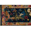 Blue Antique Art Deco Floral Pattern Chinese Hallway Runner Wool Rug